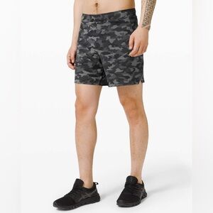 Lululemon Surge Short *Liner 6" in Variegated Mesh Camo Black Size Medium